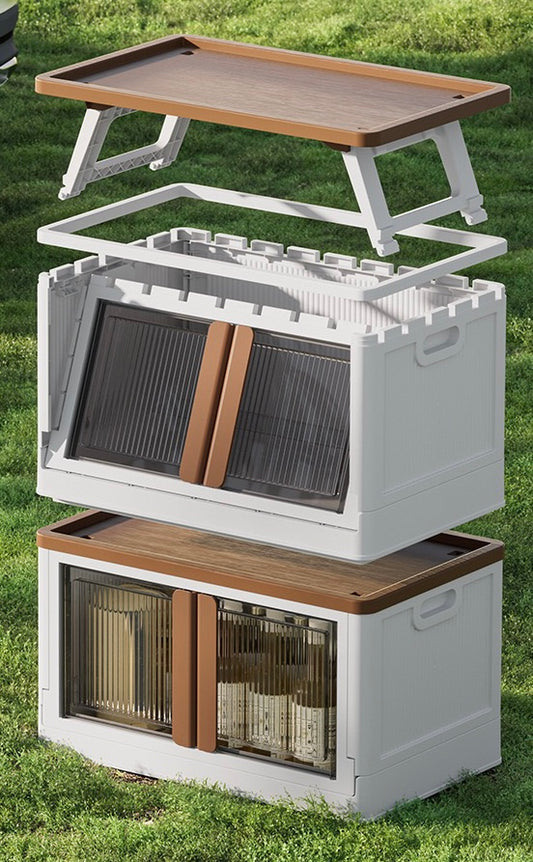 【TenK+】All-in-one foldable hard shell storage box and table