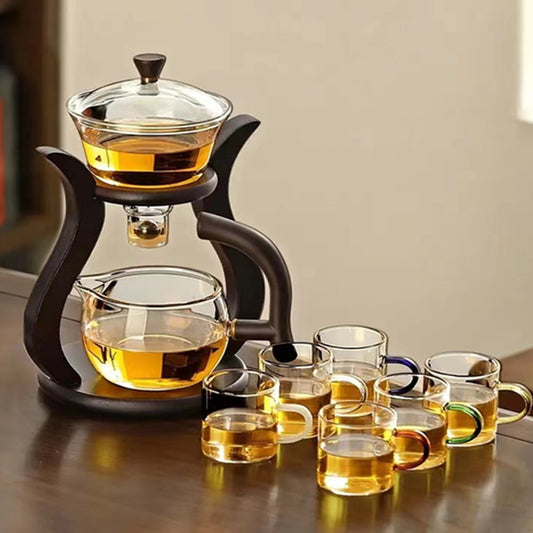 【TenK+】Kungfu Lazy Glass Tea Set