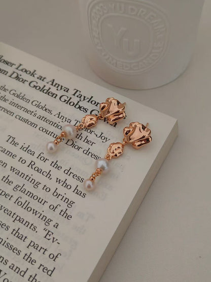 freshwater pearl long earrings