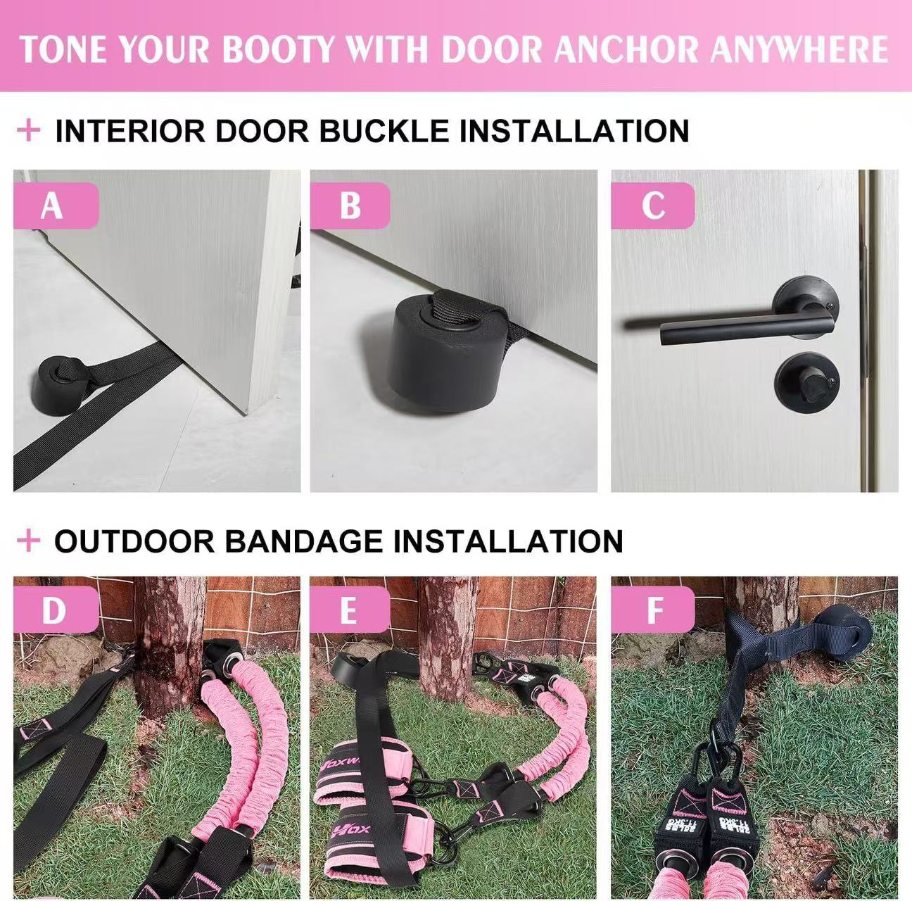 Ankle Resistance Bands for Leg & Glute Training