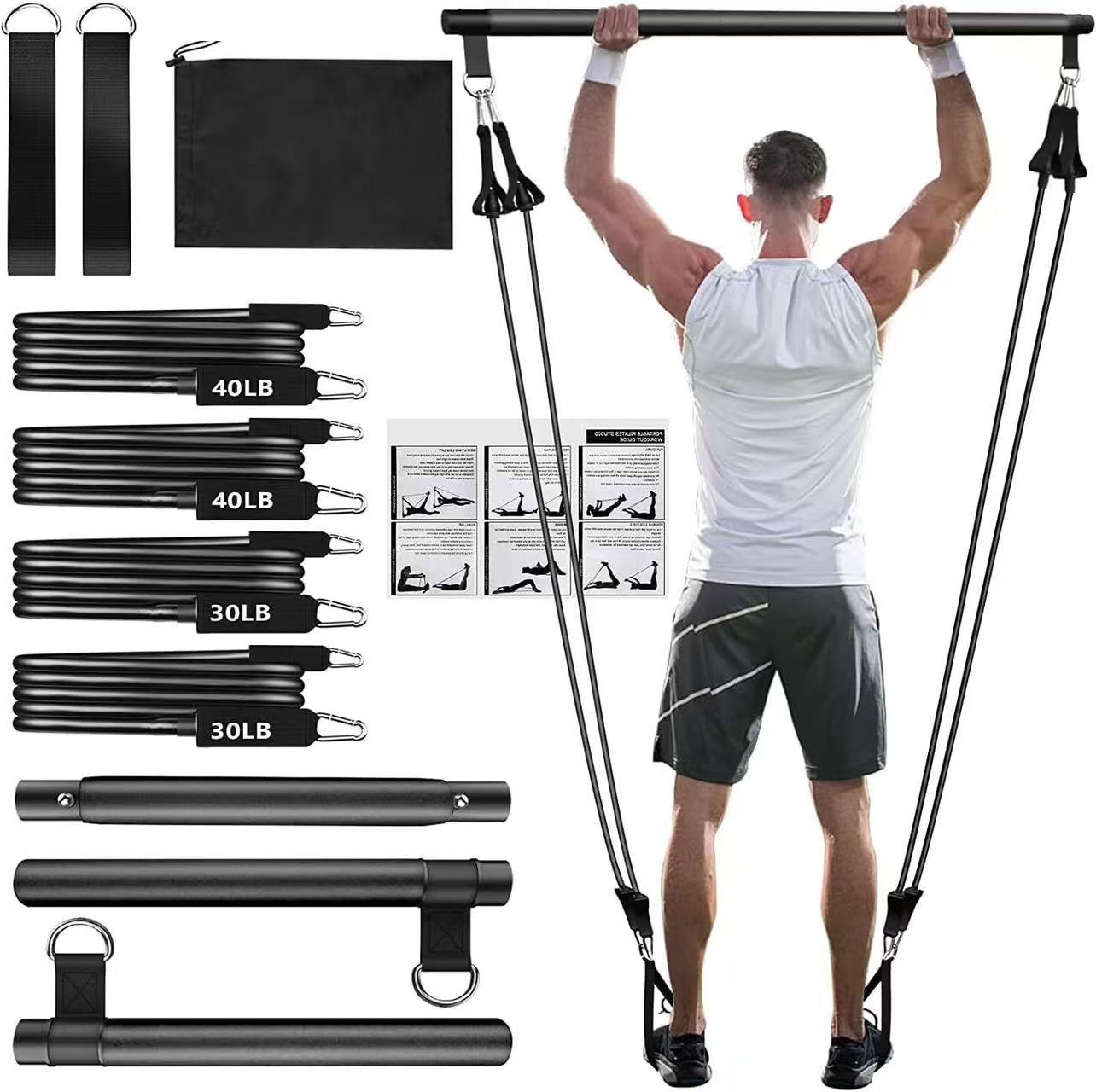 Multifunction Resistance Bar Set – Full Body Workout System
